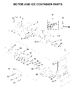 Motor and ice container parts Diagram and Parts List for 10651115711  Kenmore Refrigerator
