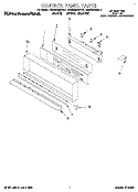 CONTROL PANEL, LITERATURE Diagram and Parts List for KEBS208BWH2  KitchenAid Wall Oven