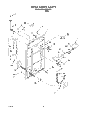 REAR PANEL Diagram and Parts List for KAWS855JE4  KitchenAid Washer