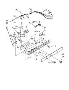 Control Diagram and Parts List for ED25GWXFW00  Whirlpool Refrigerator