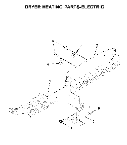 Dryer heating parts-electric Diagram and Parts List for WED6120HW1  Whirlpool Dryer