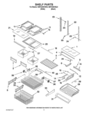 SHELF PARTS Diagram and Parts List for KBFS20EVBL8  KitchenAid Refrigerator