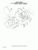 DOOR PARTS Diagram and Parts List for YWED9400SW1  Whirlpool Dryer