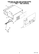 TOP GRILLE AND UNIT COVER PARTS Diagram and Parts List for KSSS36QTB02  KitchenAid Refrigerator