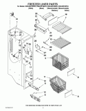 FREEZER LINER PARTS Diagram and Parts List for KSRJ25FXBL04  KitchenAid Refrigerator