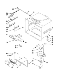 Freezer Liner Parts Diagram and Parts List for 10672009011  Kenmore Refrigerator