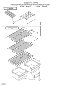 SHELF Diagram and Parts List for RT14DKYDN01  Roper Refrigerator