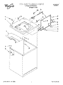 TOP AND CABINET Diagram and Parts List for 8LSR6233EQ0  Whirlpool Washer