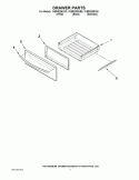 DRAWER PARTS Diagram and Parts List for YKERS206XS0  KitchenAid Range