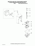 MOTOR AND ICE CONTAINER PARTS Diagram and Parts List for GSS30C7EYY00  Whirlpool Refrigerator