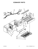 ICEMAKER PARTS Diagram and Parts List for KFIS20XVMS11  KitchenAid Refrigerator