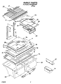 SHELF PARTS, OPTIONAL PARTS Diagram and Parts List for 7ST21HPXLQ01  Whirlpool Refrigerator