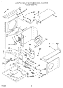 AIRFLOW AND CONTROL Diagram and Parts List for ACQ214XH0  Whirlpool Air Conditioner