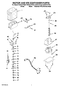 MOTOR AND ICE CONTAINER PARTS Diagram and Parts List for GS5SHAXTB00  Whirlpool Refrigerator