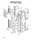 FREEZER DOOR Diagram and Parts List for RS22AWXAW01  Roper Refrigerator