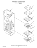 FREEZER LINER PARTS Diagram and Parts List for 6ISC20C6AY00  Whirlpool Refrigerator
