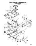COOKTOP AND MANIFOLD, LIT/OPTIONAL Diagram and Parts List for SF330PEWW4  Whirlpool Range