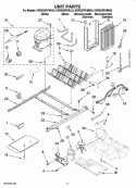 UNIT PARTS Diagram and Parts List for KSRS25RVMK03  KitchenAid Refrigerator
