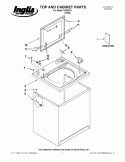 TOP AND CABINET PARTS Diagram and Parts List for IV4800X0  Inglis Washer