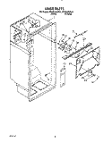 LINER Diagram and Parts List for RT20CKXZW01  Roper Refrigerator