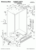 CABINET PARTS Diagram and Parts List for KSSC48QVS01  KitchenAid Refrigerator