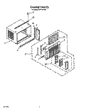 CABINET Diagram and Parts List for ACR124XX0  Whirlpool Air Conditioner