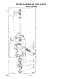 BRAKE AND DRIVE TUBE Diagram and Parts List for GCA2701XSW1  Whirlpool Washer