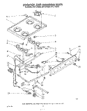 COOK TOP AND MANIFOLD , LITERATURE Diagram and Parts List for SF3117SRW2  Whirlpool Range