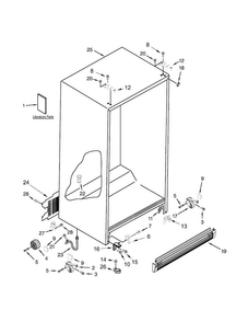 Part Location Diagram of WPW10449705 Whirlpool Grille