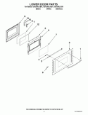 LOWER DOOR PARTS Diagram and Parts List for GGG388LXQ01  Whirlpool Range