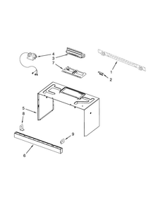 Cabinet And Installation Parts Diagram and Parts List for KHMS2040BSS1  KitchenAid Microwave