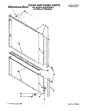 DOOR AND PANEL Diagram and Parts List for KUDA23HYWH1  KitchenAid Dishwasher