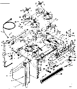 Top Section And Outer Body Parts Diagram and Parts List for 1553567302  Kenmore Range