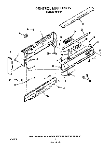 Control Panel Diagram and Parts List for F8958*1  Roper Range