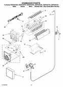 ICEMAKER PARTS, OPTIONAL PARTS (NOT INCLUDED) Diagram and Parts List for ED5FHAXVB01  Whirlpool Refrigerator