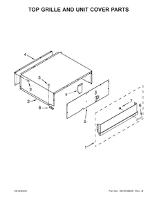 Top Grille And Unit Cover Parts Diagram and Parts List for KSSC36QTS10  KitchenAid Refrigerator