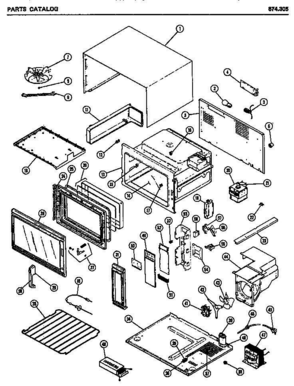 01 - Page 1 Diagram and Parts List for 874305  Whirlpool Microwave Oven Combo