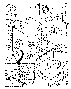 Cabinet Diagram and Parts List for LG5801XSN2  Whirlpool Dryer