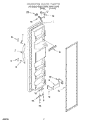 FREEZER DOOR Diagram and Parts List for ED25TEXHW01  Whirlpool Refrigerator