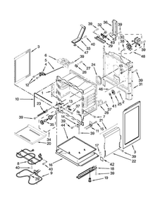 Chassis Parts Diagram and Parts List for WFE525C0BB0  Whirlpool Range