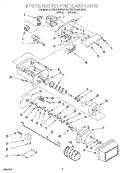 MOTOR AND ICE CONTAINER Diagram and Parts List for KSUS25QDWH00  KitchenAid Refrigerator