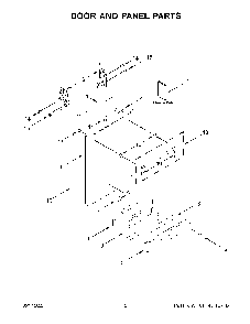 Door And Panel Parts Diagram and Parts List for KDTM404KPS1  KitchenAid Dishwasher