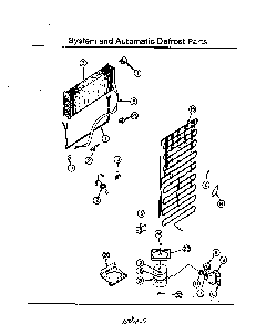 System And Automatic Defrost Diagram and Parts List for 8619*0A  Roper Refrigerator