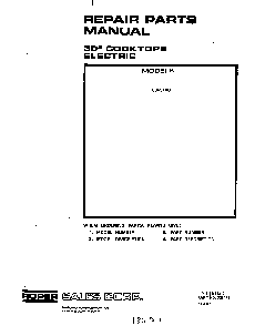 Cover Page Diagram and Parts List for C3457*0  Roper Range