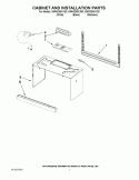 CABINET AND INSTALLATION PARTS Diagram and Parts List for WMH3205XVB0  Whirlpool Microwave