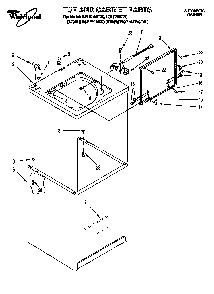 Top And Cabinet Diagram and Parts List for LSL8244EZ0  Whirlpool Washer
