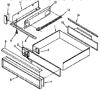 Utility Drawer And Rail Diagram and Parts List for KEDH207AL2  KitchenAid Range