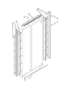 Cabinet And Trim Parts Diagram and Parts List for KSSC36QTS07  KitchenAid Refrigerator