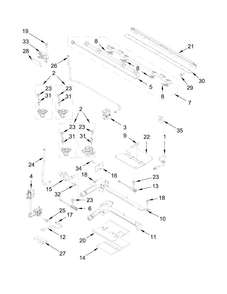 Manifold Parts Diagram and Parts List for WGG555S0BS06  Whirlpool Range
