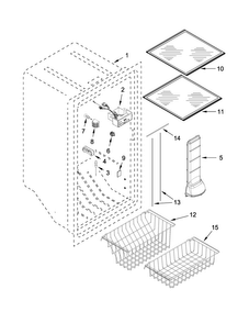 Part Location Diagram of W10736043 Whirlpool BASKET